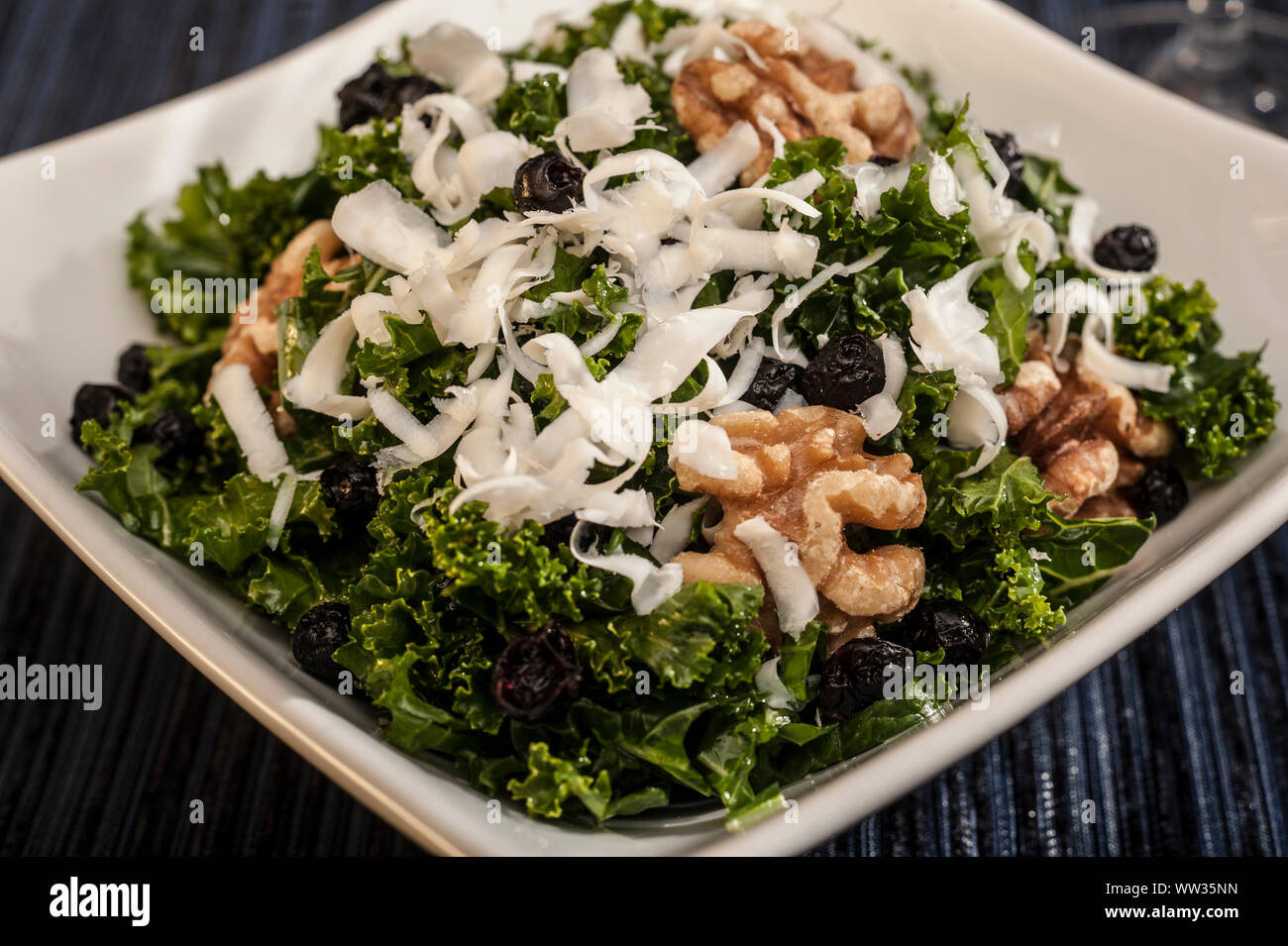 Kale Salad Ricotta Salata Stock Photo