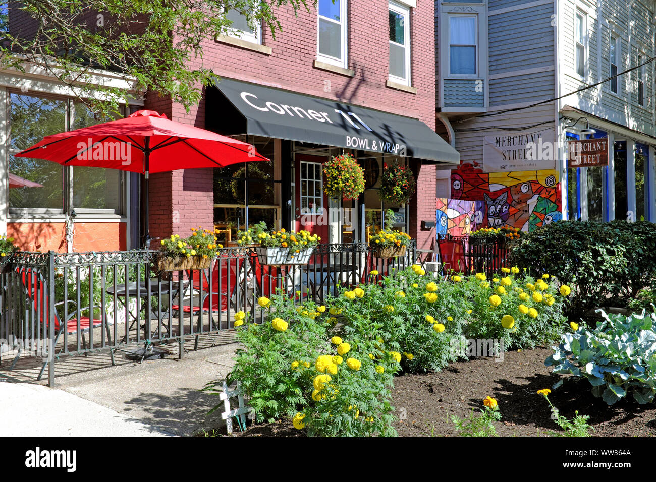 Trendy Tremont neighborhood in Cleveland, Ohio, USA is known for its