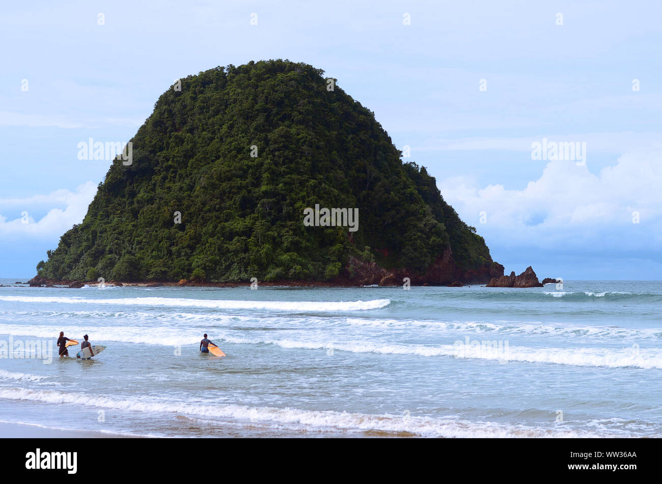 red island beach in east java, indonesia Stock Photo