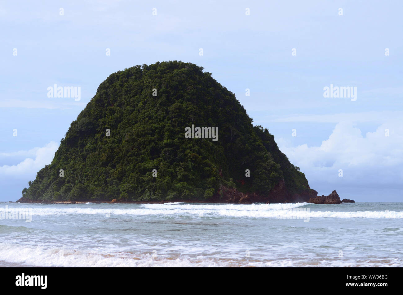 red island beach in east java, indonesia Stock Photo