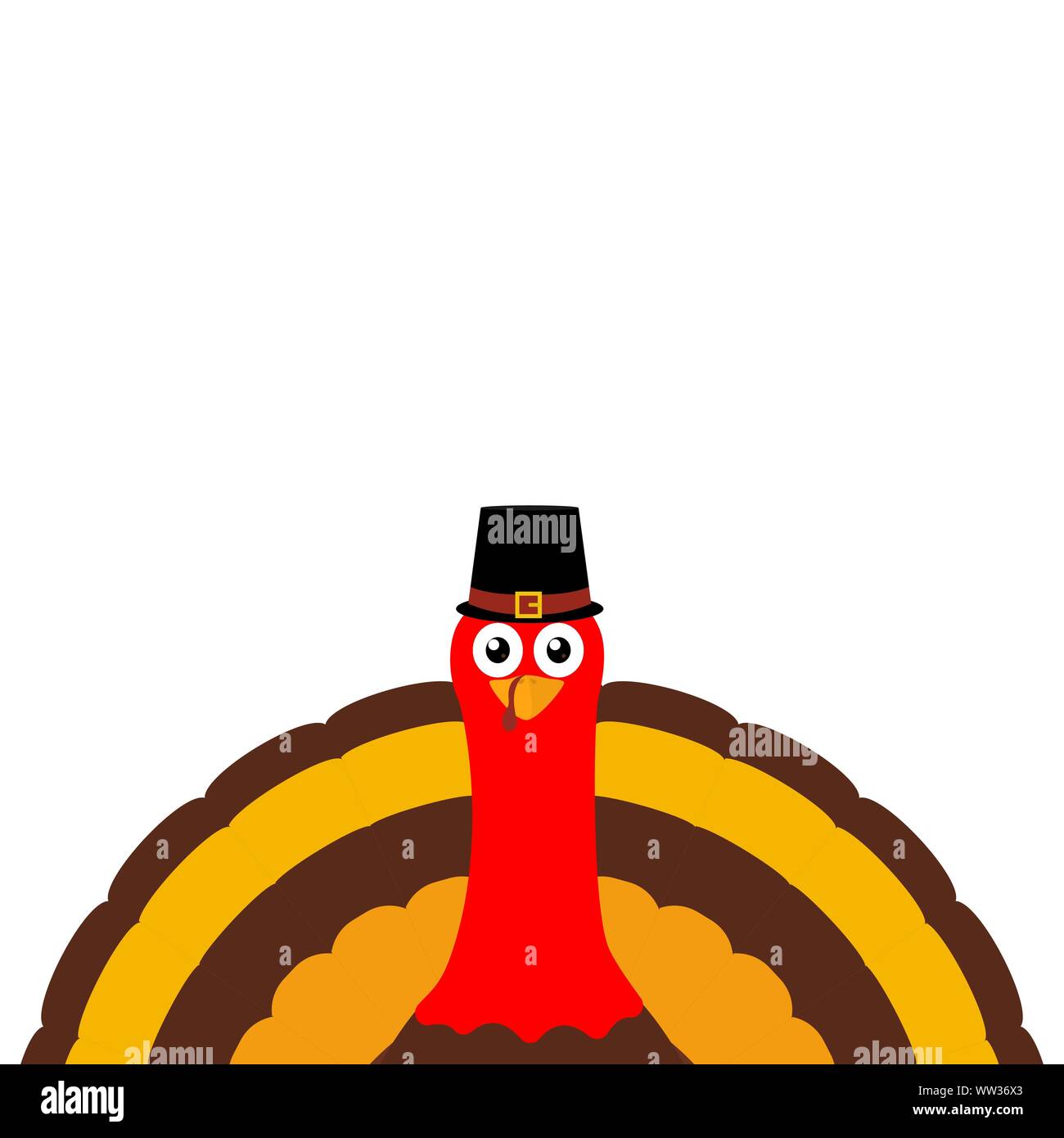 Turkey Pilgrimin on Thanksgiving Day Stock Vector