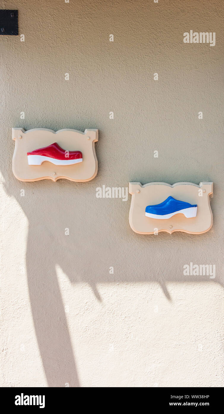 Clogs Sign Protective footwear sign hi-res stock photography and images - Alamy