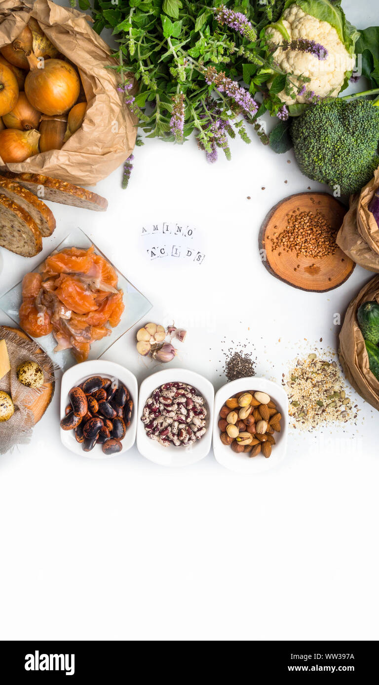 Products rich in amino acids. Protein sources and food for bodybuilders