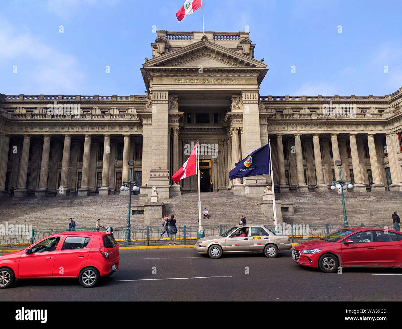 Palacio de justicia,courthouse at Lima Peru, also called the house of criminals with all the corruption in this South America country Stock Photo