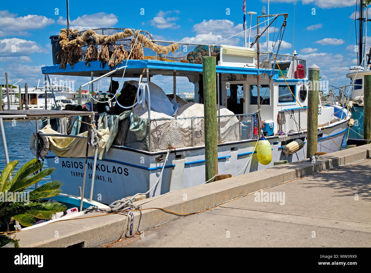 Tarpon Springs, Florida Seaport, USA, traditional Greek Sponge Industry Stock Photo Alamy