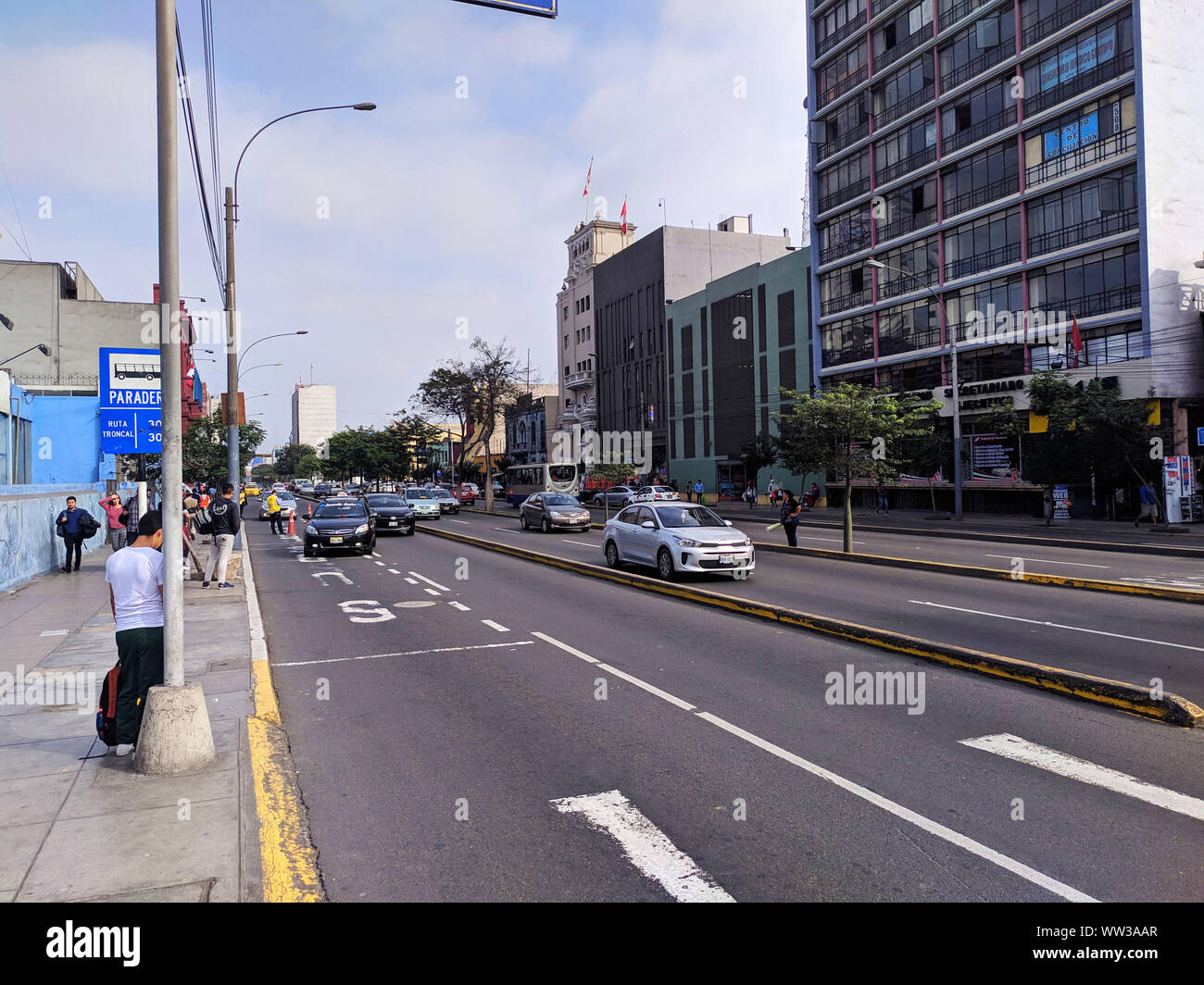 Traffic at the main highways Via expresa and Javier Prado at the Peruvian  capital Lima Peru Stock Photo - Alamy