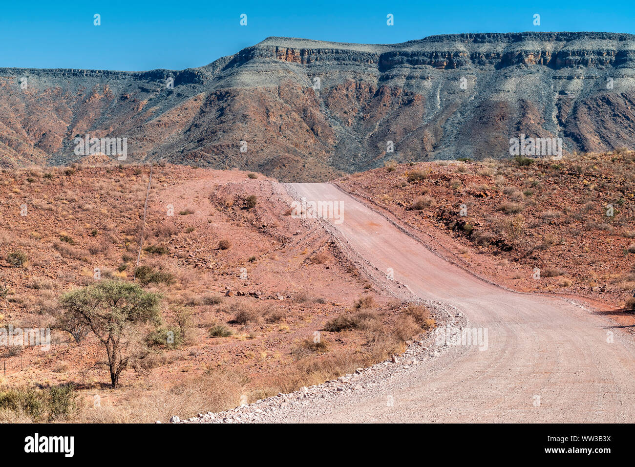 Dirt road, Hardap, Namibia Stock Photo