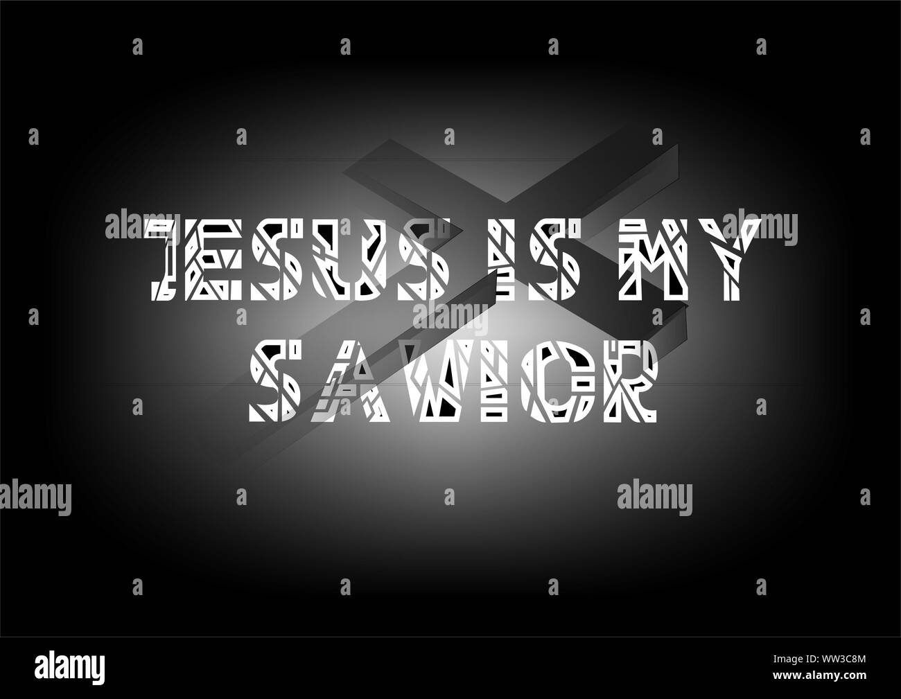 Jesus christ lives and is the savior from everybody how believes in him, Gods only son,crucified on the cross Stock Photo