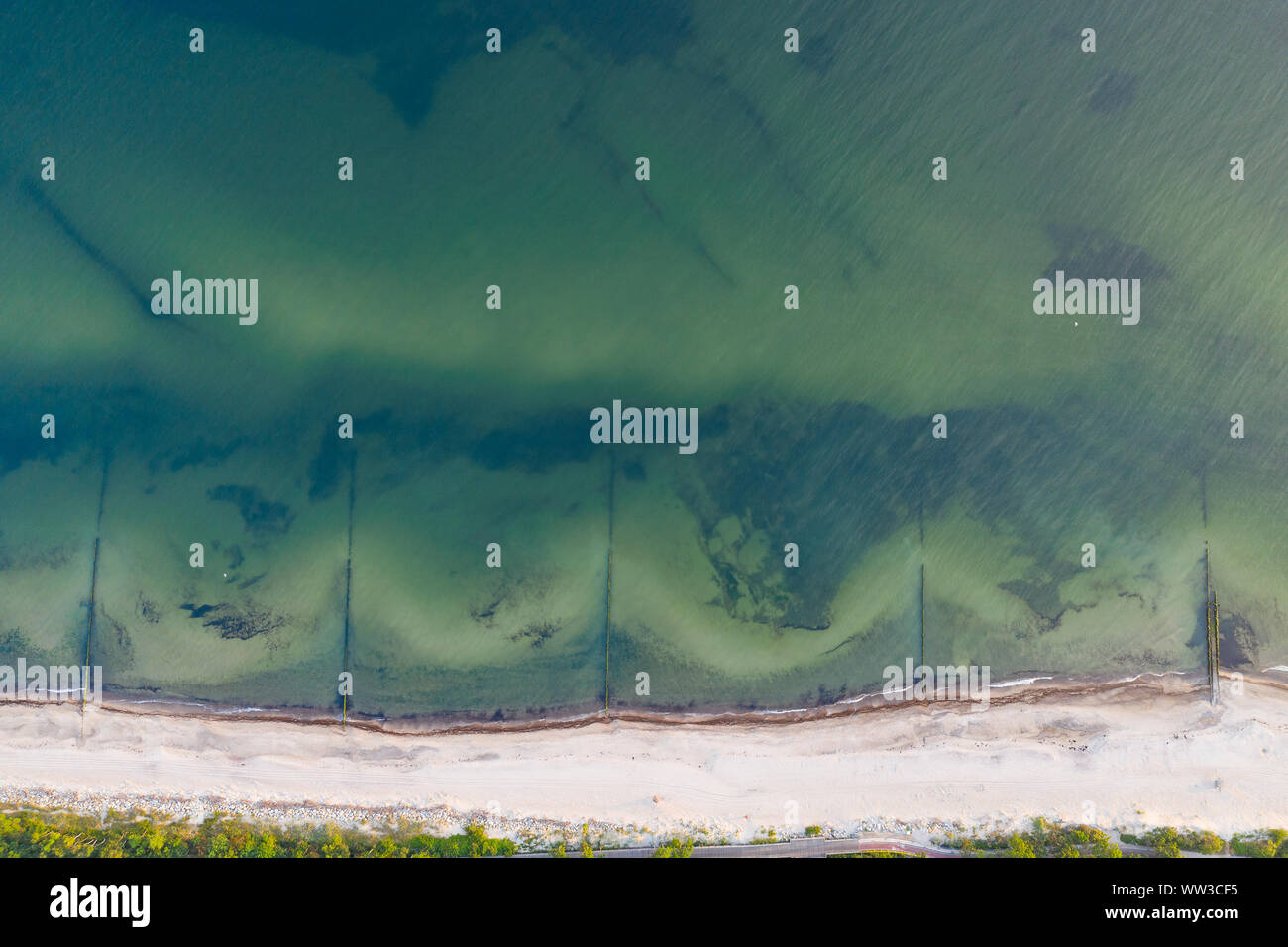 sea shore and beach seen from above Stock Photo