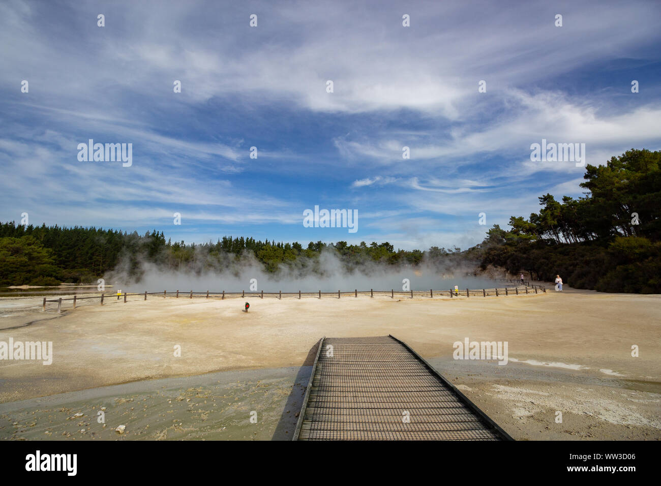 Champagne Pool in Wai-o-tapu an active geothermal area, New Zealand Stock Photo