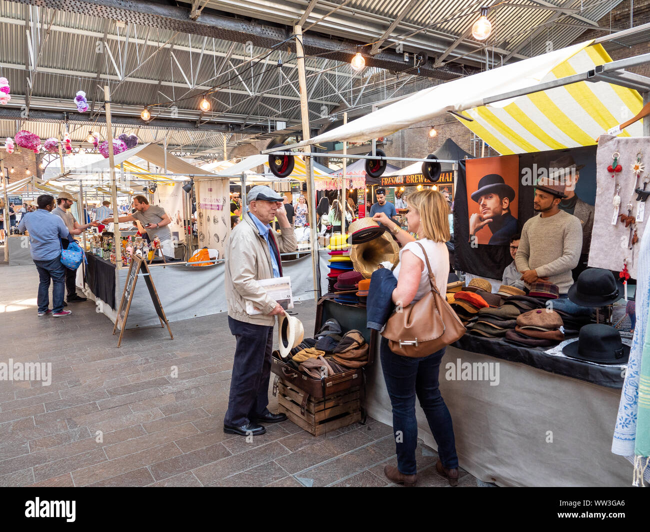 Canopy Market off Granary Square, Kings Cross, London, UK Stock Photo