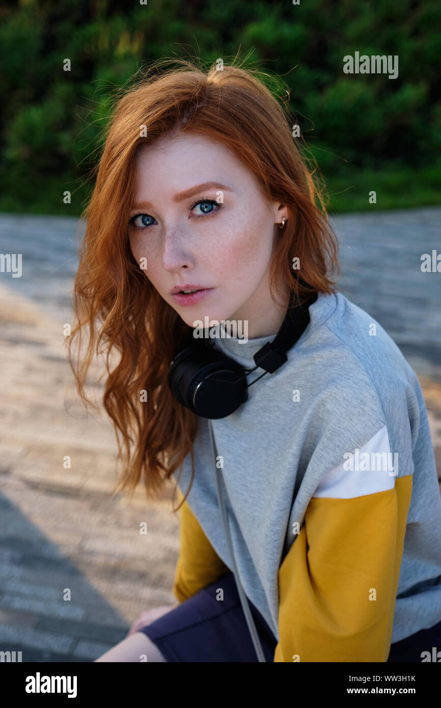 american girl red hair blue eyes freckles