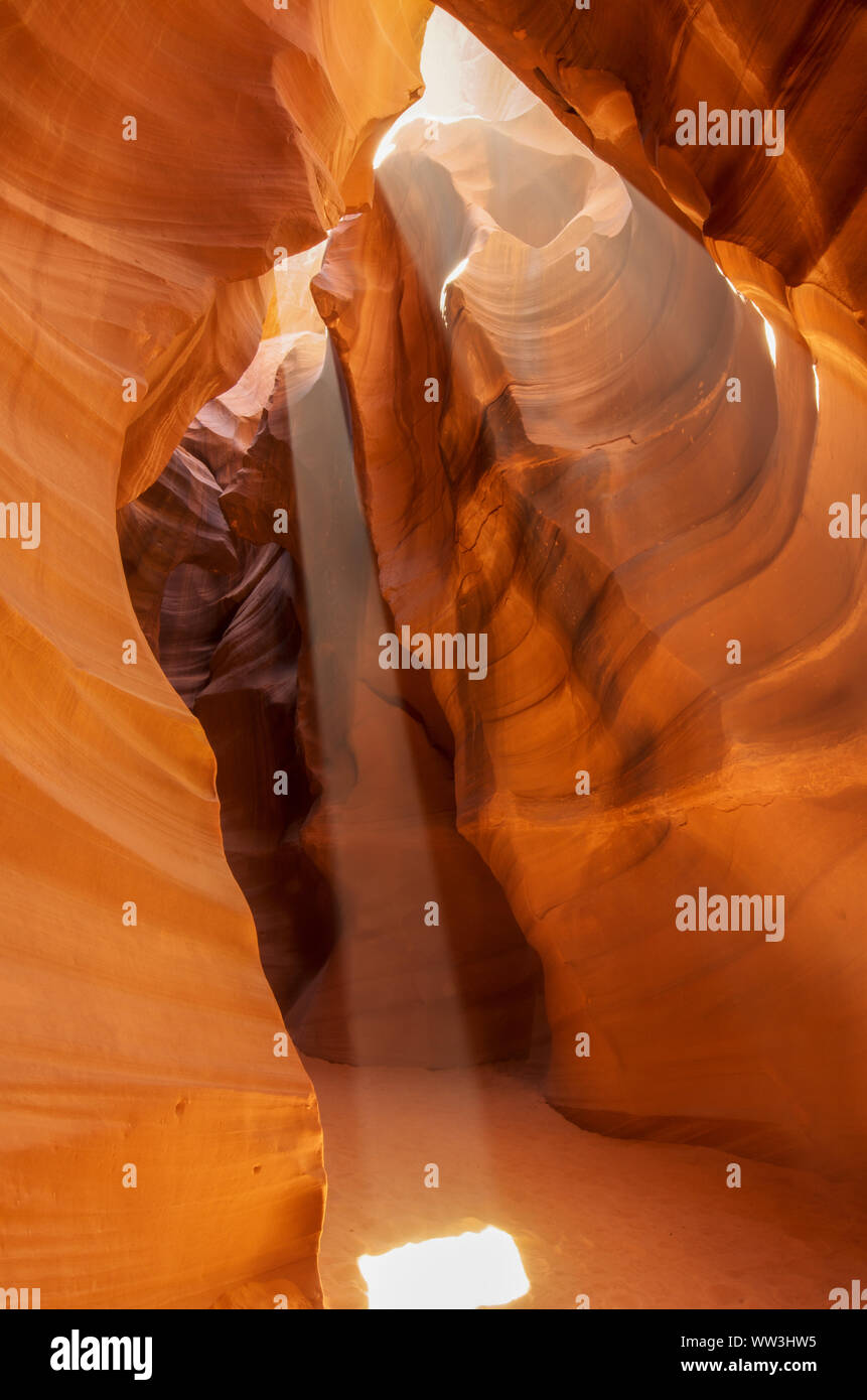 Lower and Upper Antelope Canyon Stock Photo
