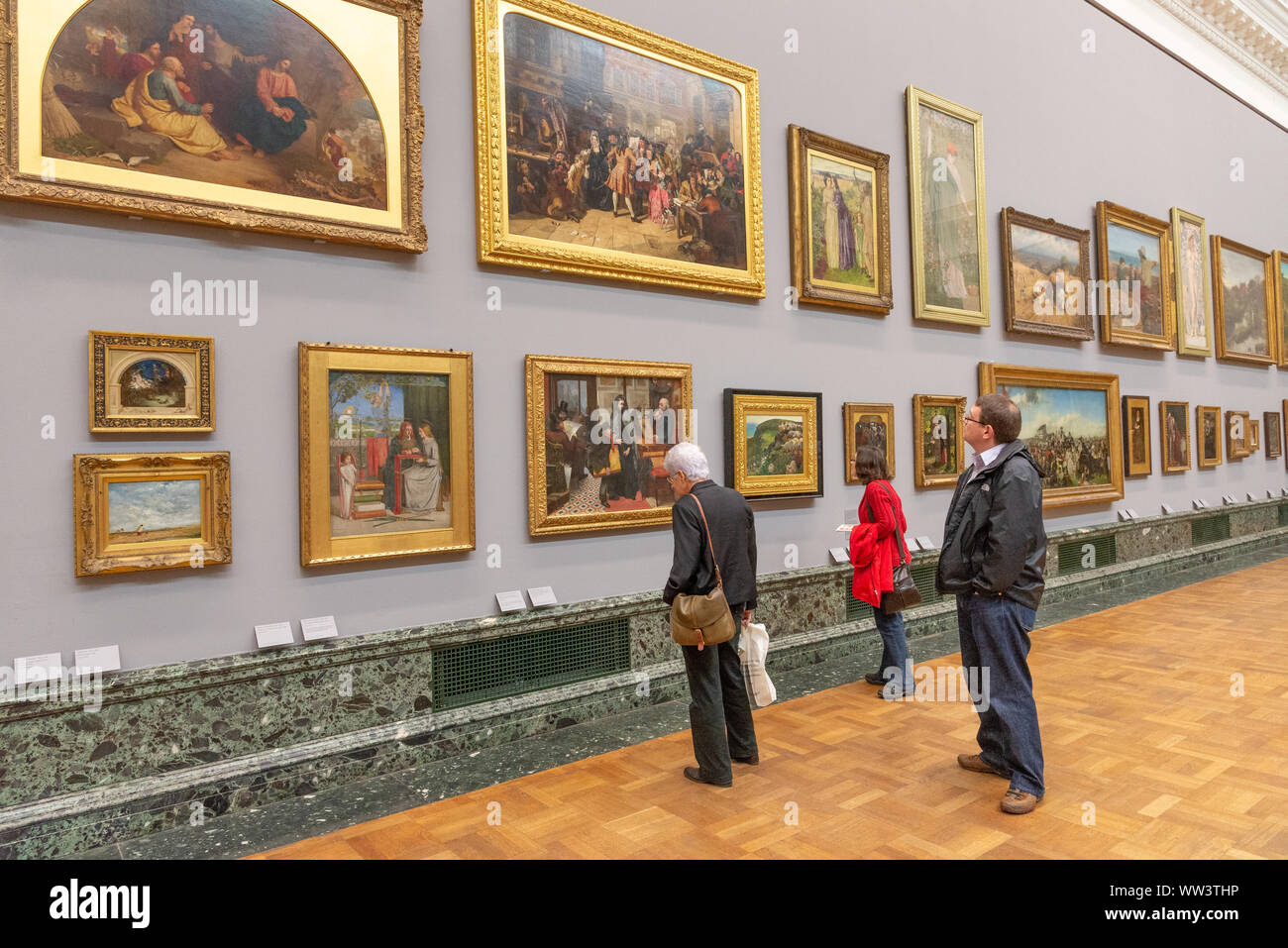 Interior of the Tate Britain art gallery, London, UK Stock Photo