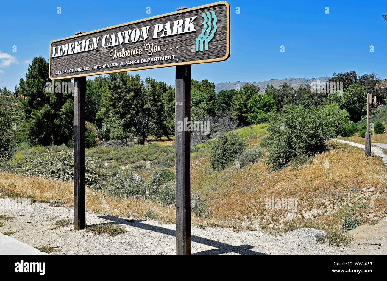 Limekiln Canyon Park; Los Angeles, California Stock Photo