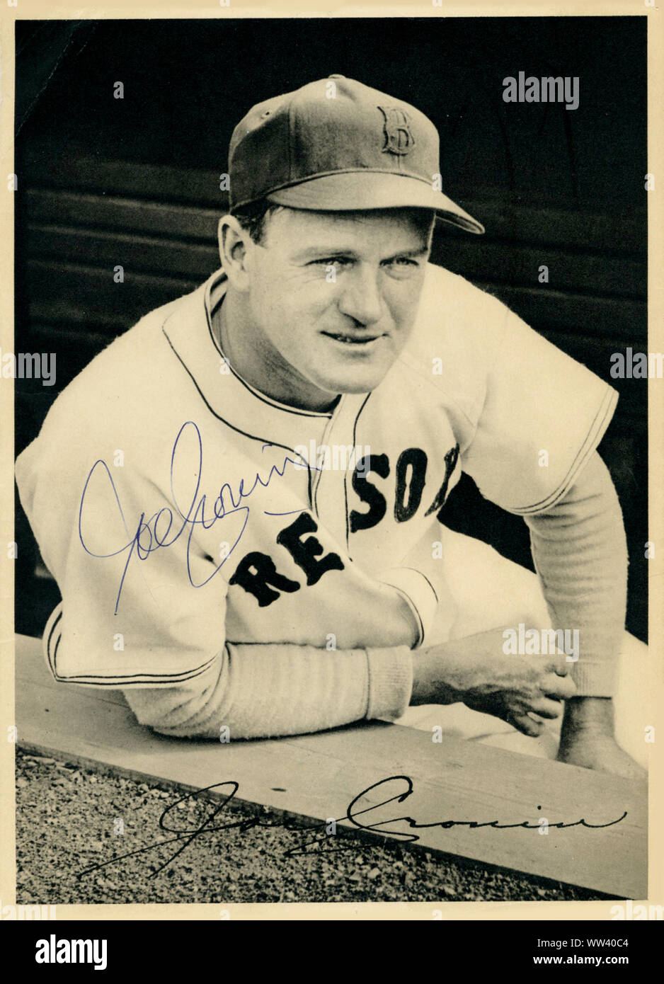 Joe Cronin is a Hall of Fame baseball player primarily with the Boston Red Sox who also was a manager and President of the american League Stock Photo