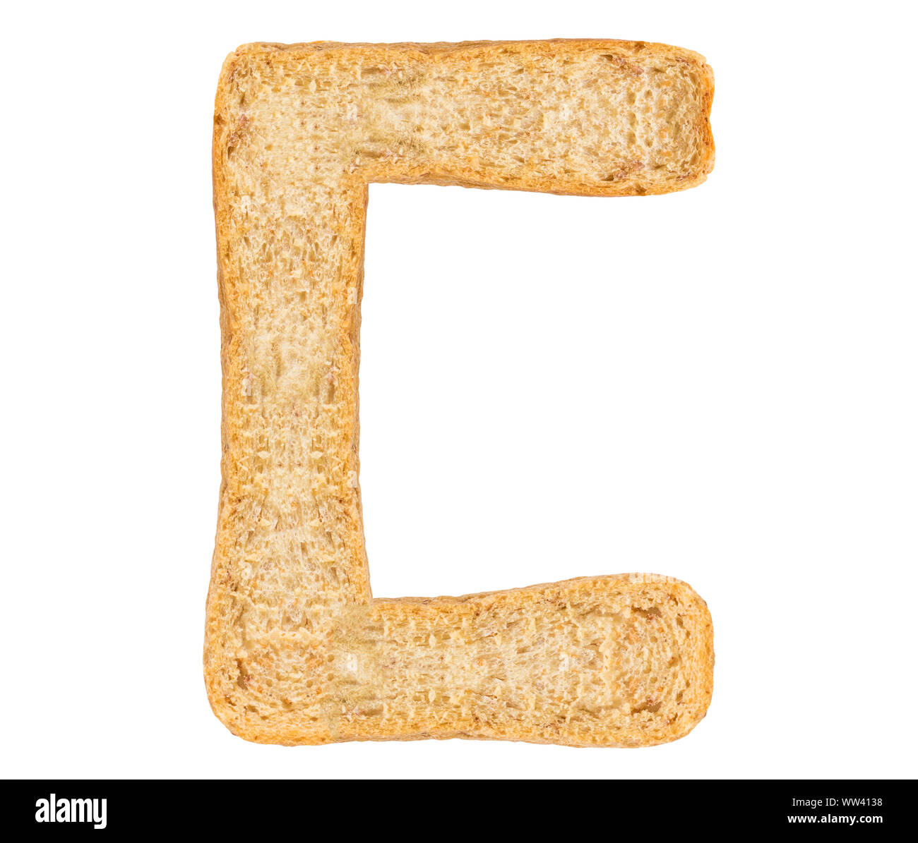 Isolate bread letter, alphabet on white background Stock Photo Alamy