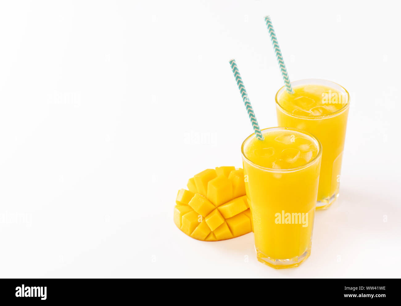 Close up diced mango Cut Out Stock Images Pictures Alamy