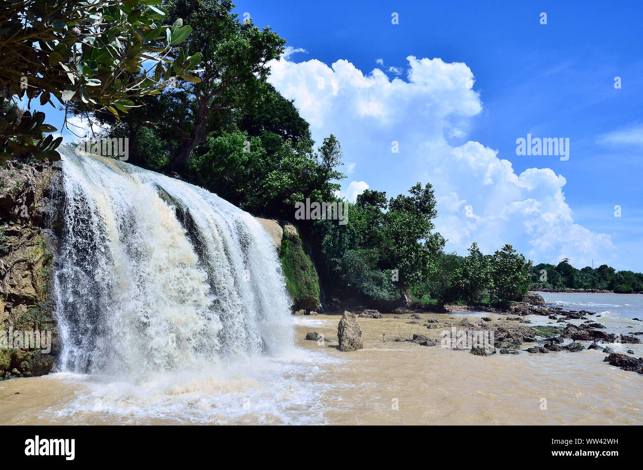Toroan Waterfall - Madura Island, East Java, Indonesia Stock Photo