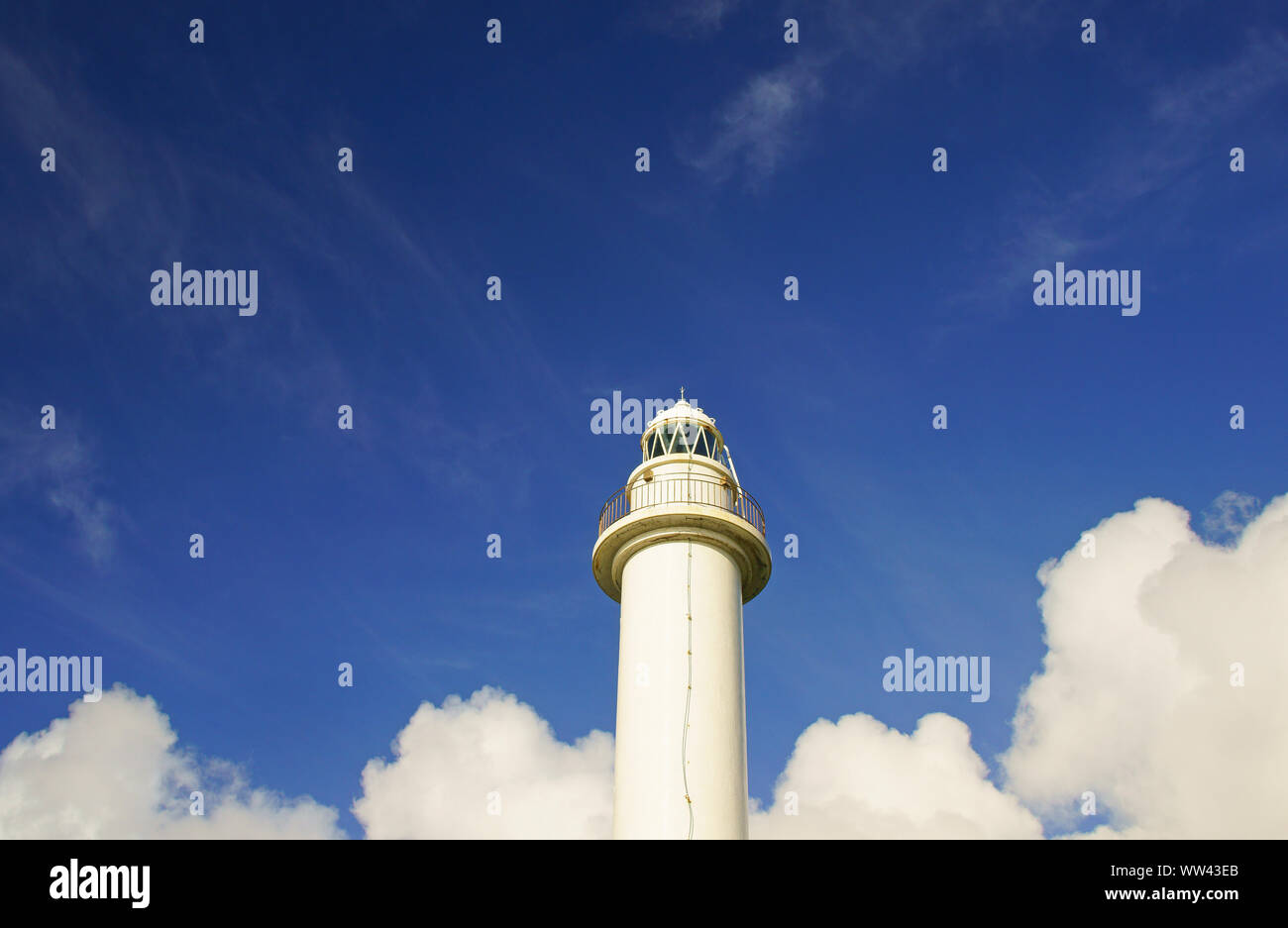 Ogansaki Lighthouse, Ishigaki Island, Okinawa Prefecture, Japan Stock Photo