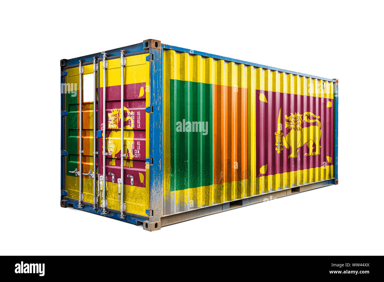 The concept of Sri Lanka exportimport, container transporting and