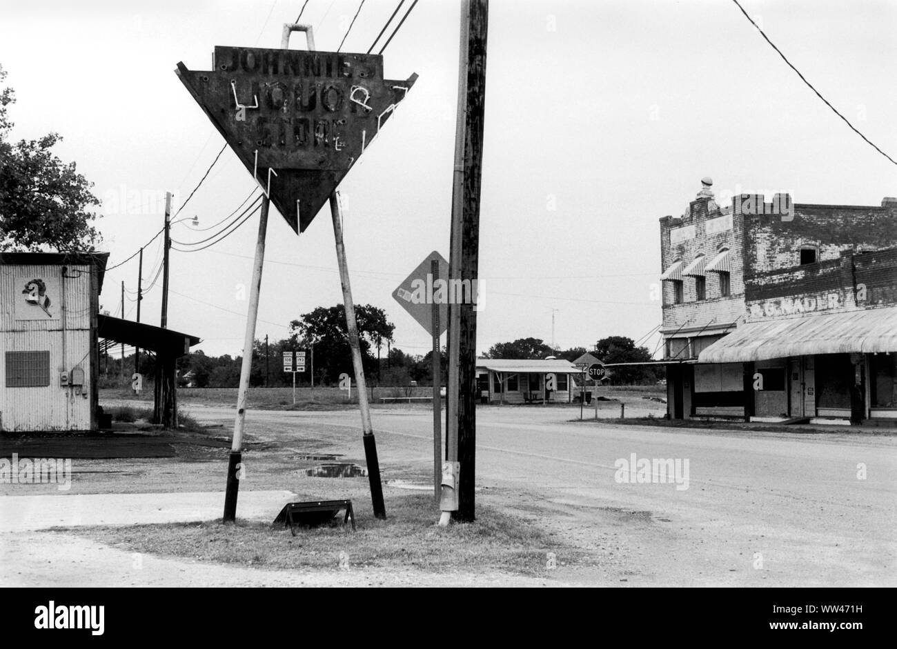 Mingus Texas USA 2000s. Urban street scene rural small town America