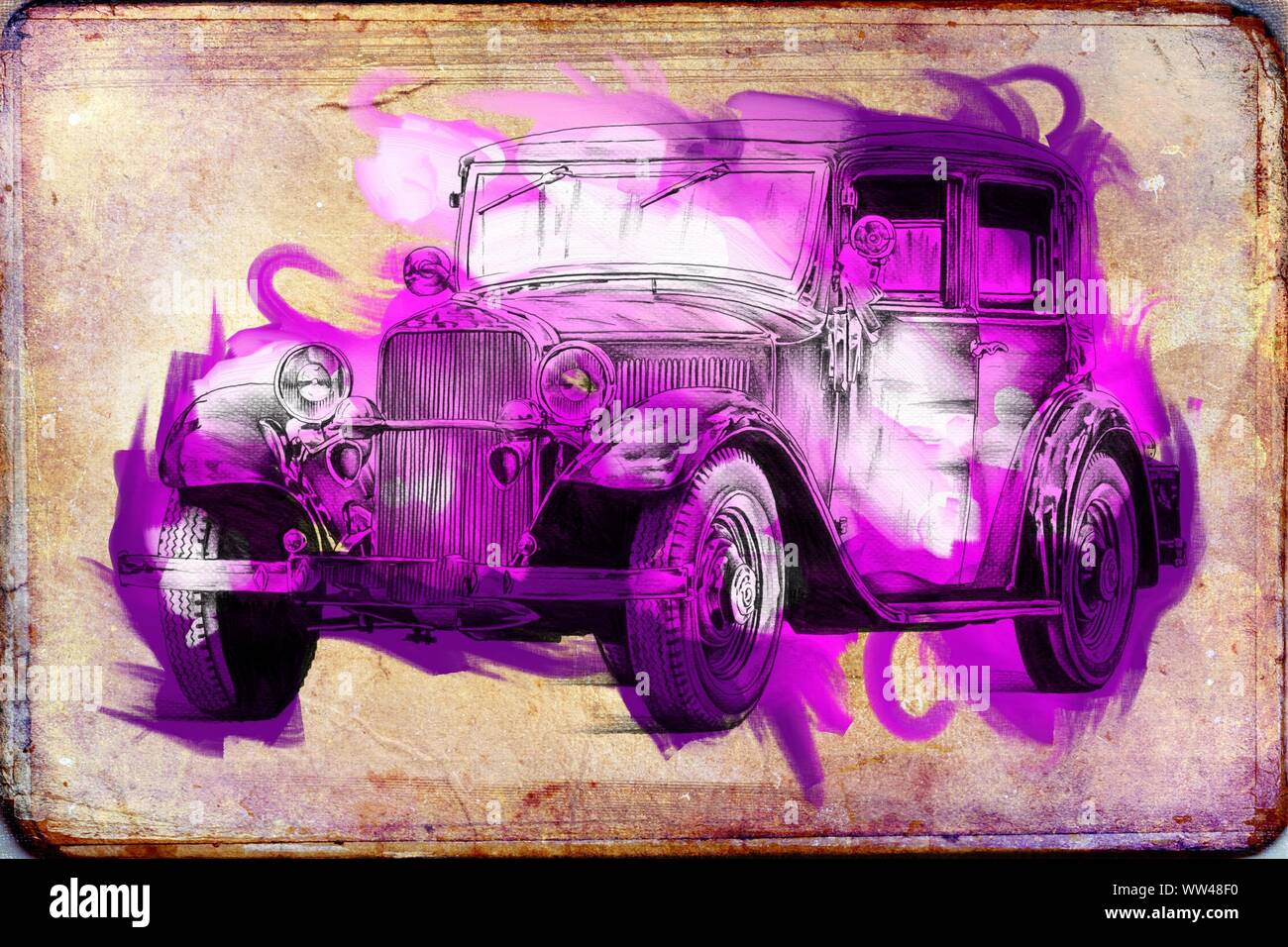 old classic car retro vintage Stock Photo - Alamy