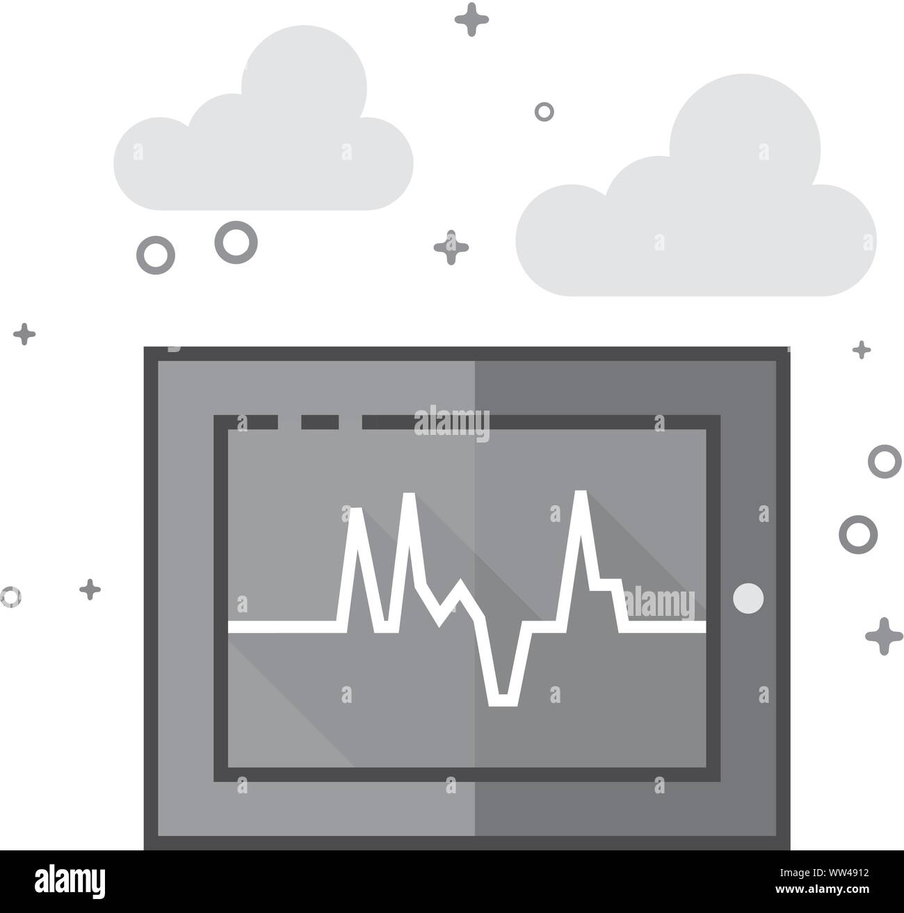 Ecg screen monitor Black and White Stock Photos & Images - Alamy
