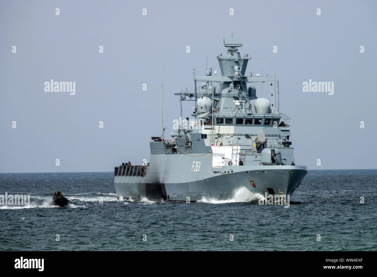 German Navy corvette 'Oldenburg', F 263 Baltic Sea near Rostock Germany