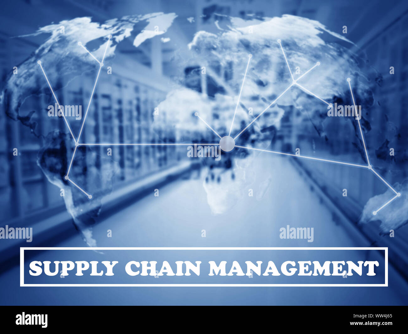 Global trading network, supply chain management concept, logistic import and export, Elements of this image furnished by NASA Stock Photo
