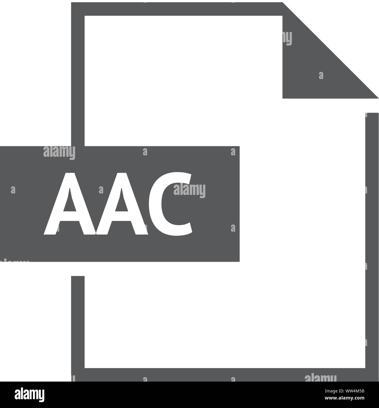 File format icon in black and white. Web audio media. Vector illustration. Stock Vector