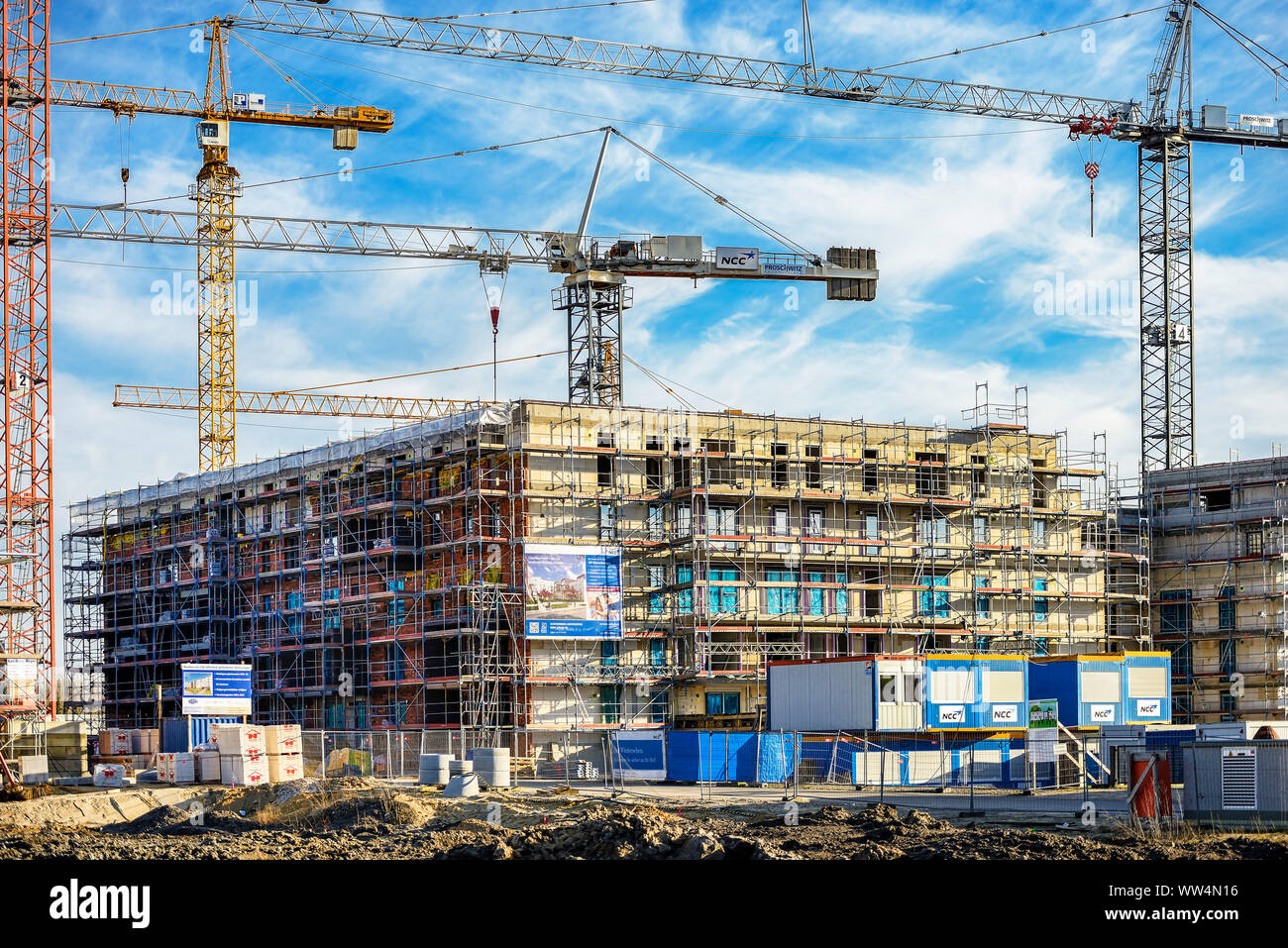 Publicly sponsored house building in Hamburg, Germany Stock Photo
