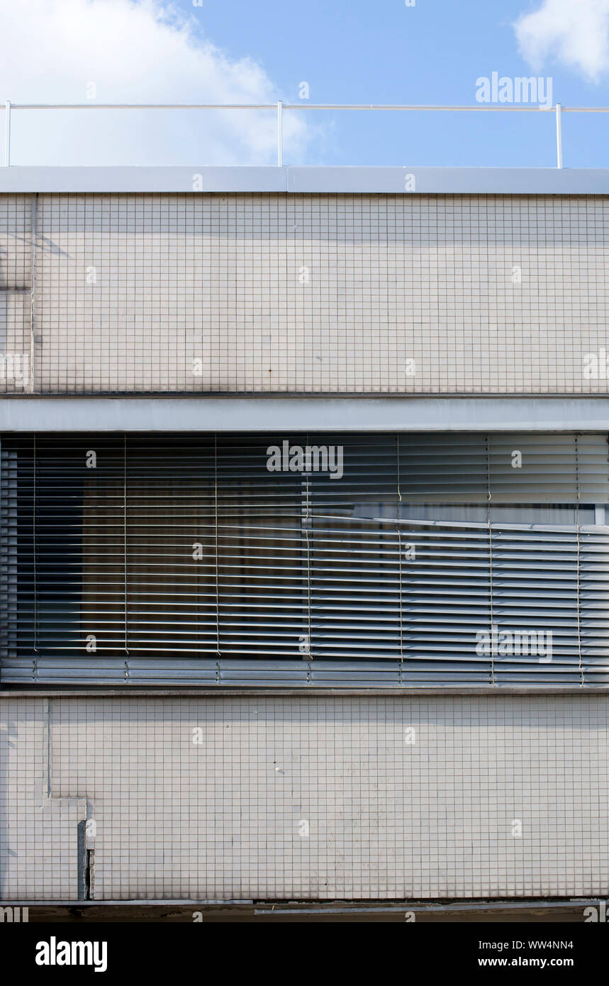 Photography of a broken blind at a broken building hires