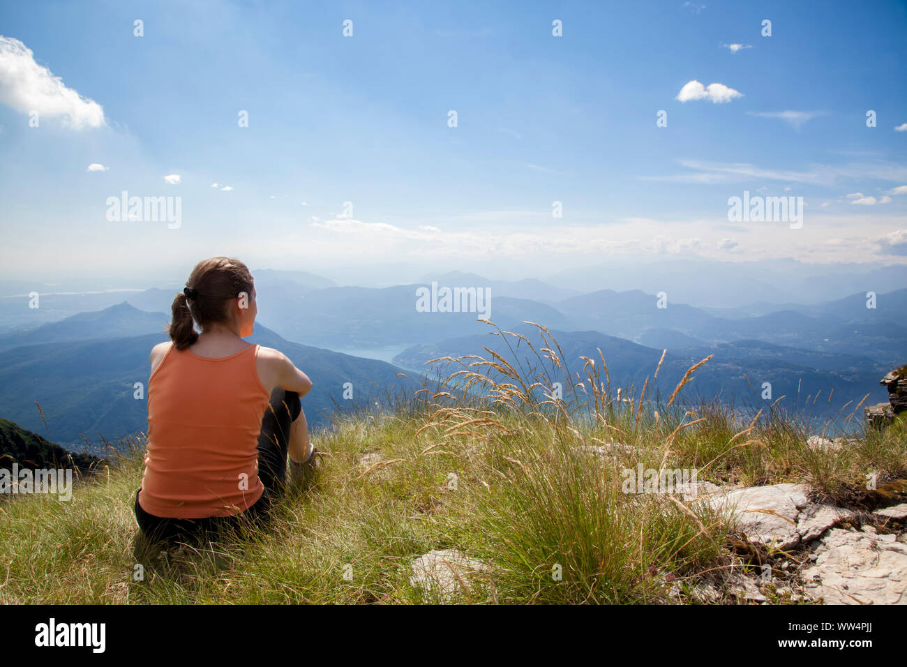Beautiful woman in blue top hi-res stock photography and images - Alamy
