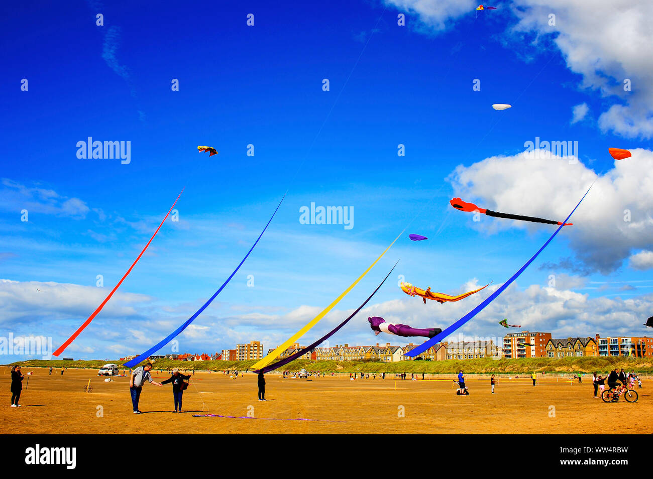 The eight St Annes International kite festival 2019 on the towns beach Stock Photo