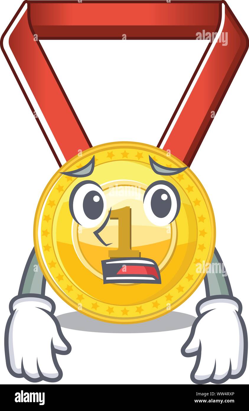 Afraid toy gold medal shaped on mascot Stock Vector Image & Art - Alamy