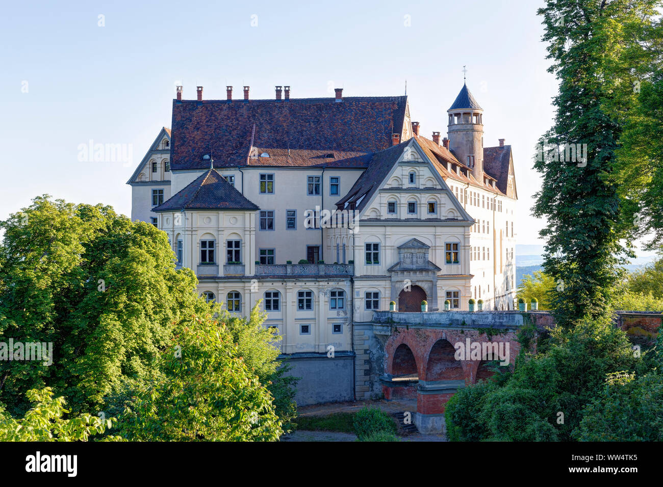 Castle Heiligenberg, Heiligenberg, Linzgau, Lake Constance district, Upper Swabia, Baden-Wuerttemberg, Germany Stock Photo