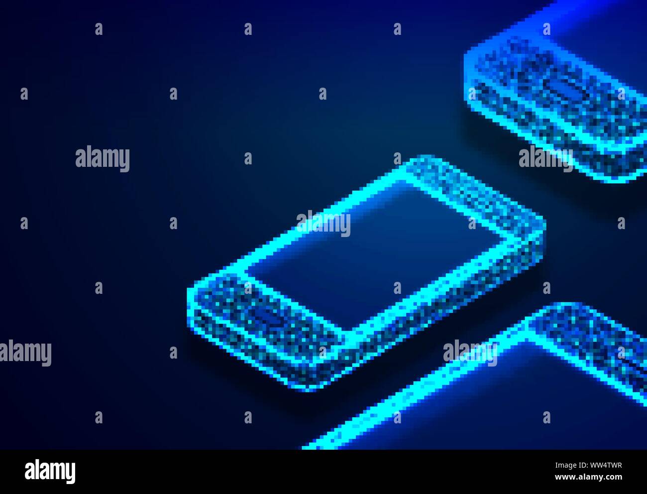 Meet All Your Charging Equipment Data Lines Low Poly Rainbow Abstract Background Vector