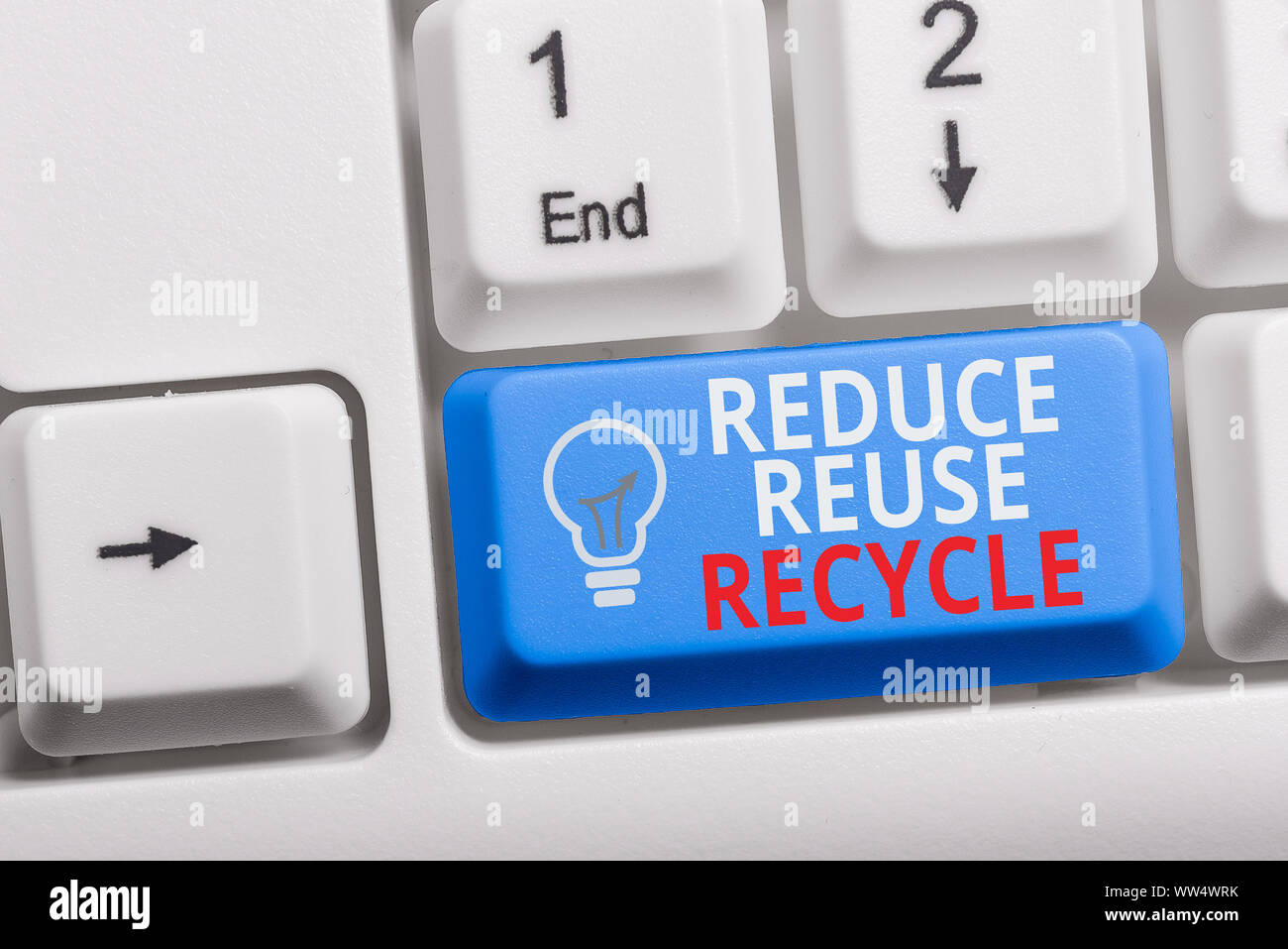 Writing note showing Reduce Reuse Recycle. Business concept for ...