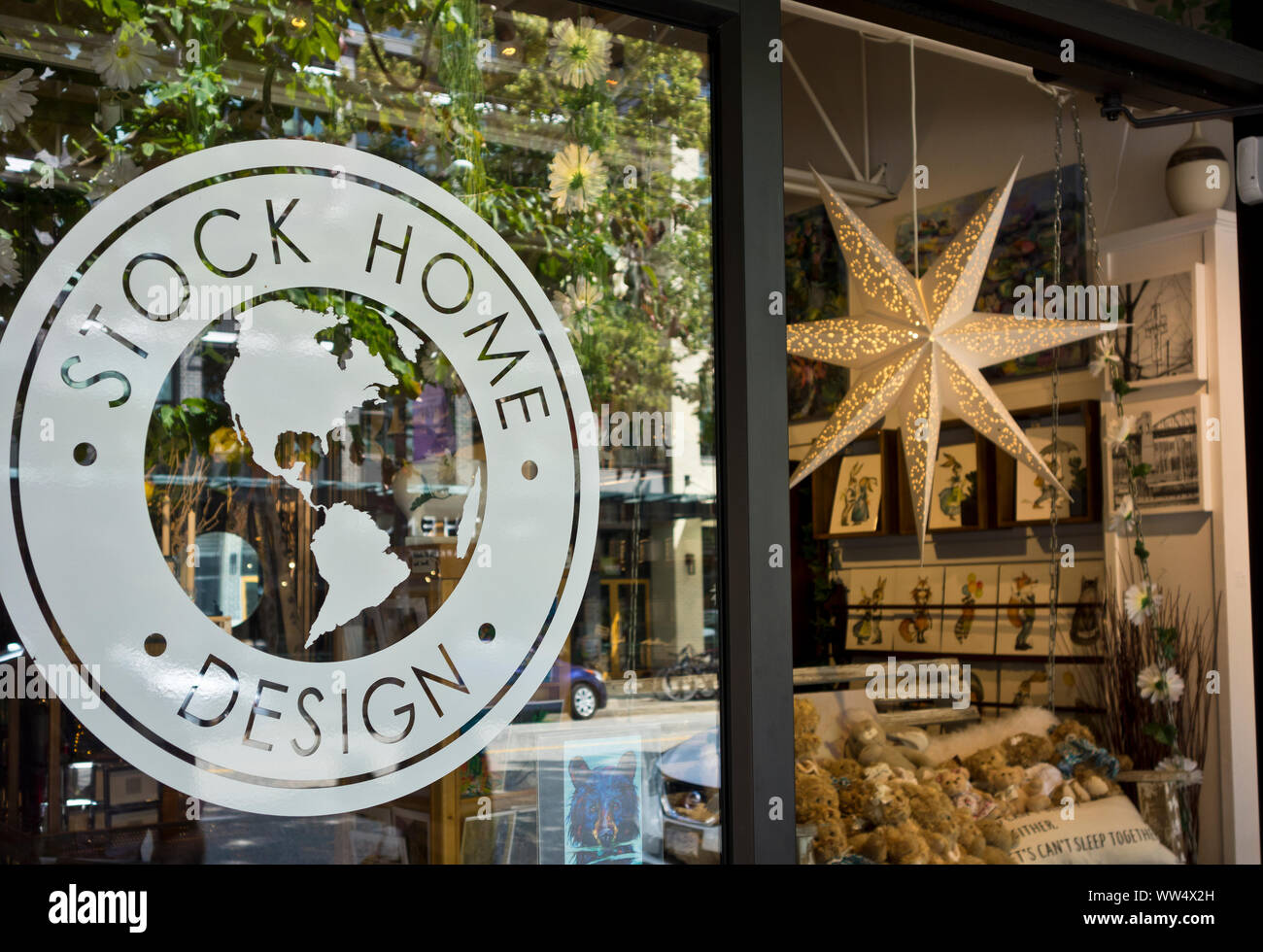 Storefront of the Stock Home Design store in Vancouver, BC, Canada. Stock Photo