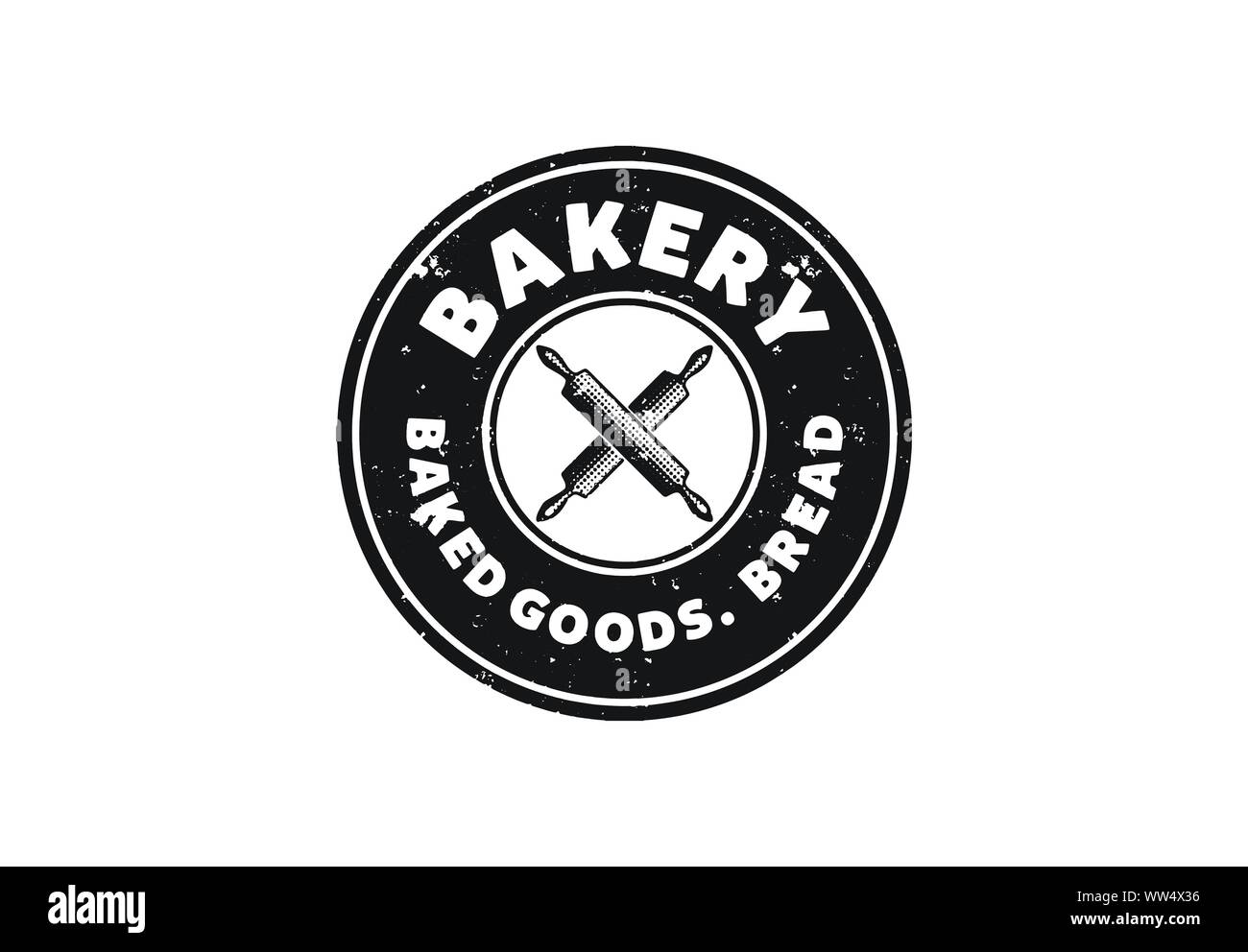 Vintage, Retro Bakery Shop Logo, Vector Illustration Stock Vector