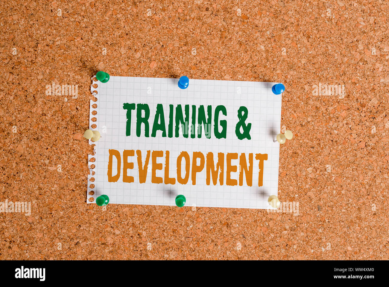 Writing note showing Training And Development. Business concept for ...