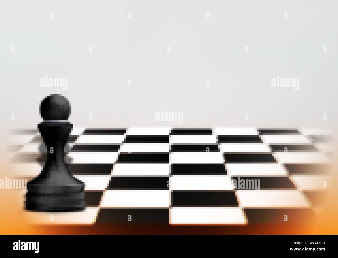 Chess game piece scribble Royalty Free Vector Image