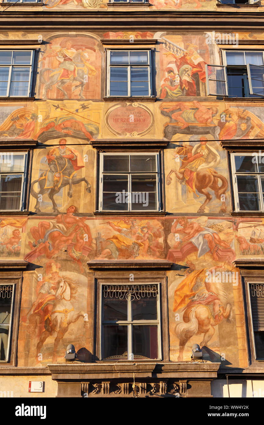 Herzogshof Also Gemaltes Haus Herrengasse Graz Styria Austria