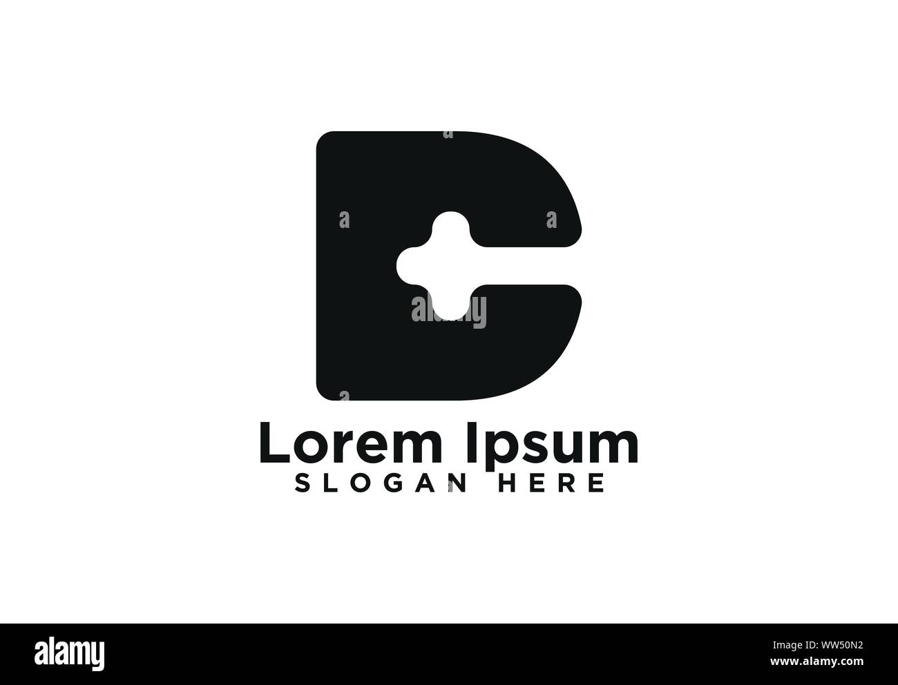 Abstract Letter D C Logo Designs, Vector Illustration Stock Vector