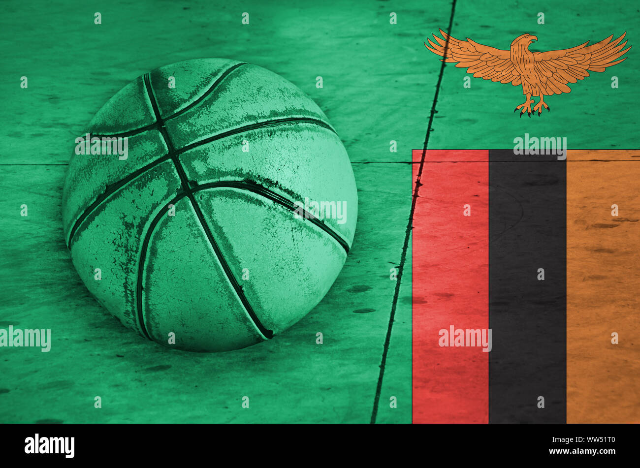 Flag Zambia, backgrounds, textures, basketball ball Stock Photo Alamy
