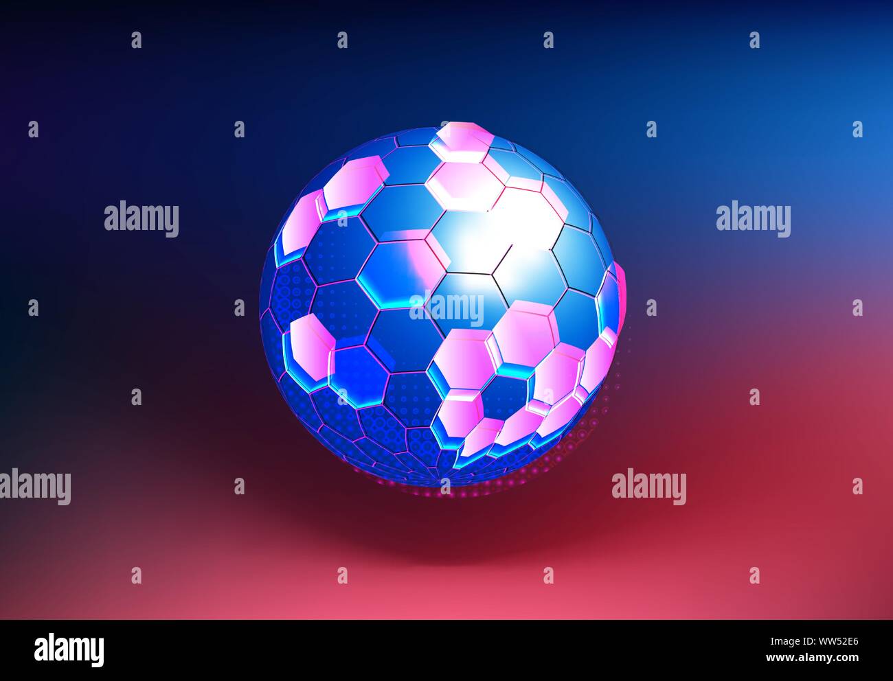 Molecular structure, Ball Tech, Technology Background, Vector Illustration Stock Vector