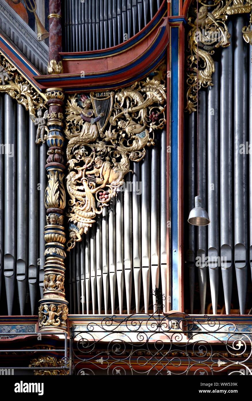 Minster of Our Dear Lady Constance, organ Stock Photo