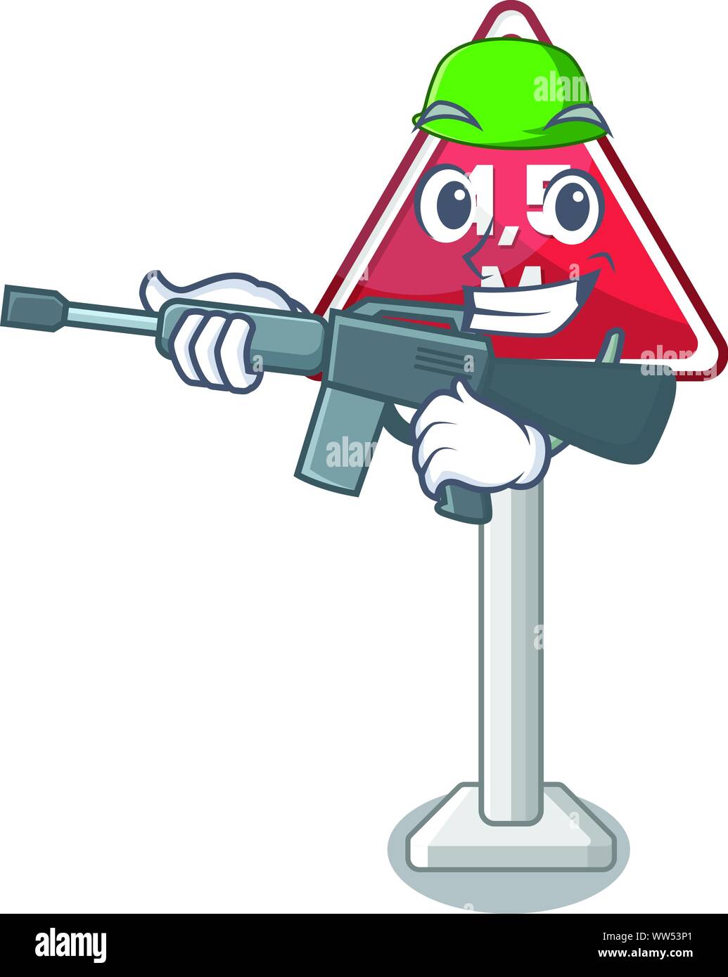 Army height limit mascot shaped on character Stock Vector Image & Art ...
