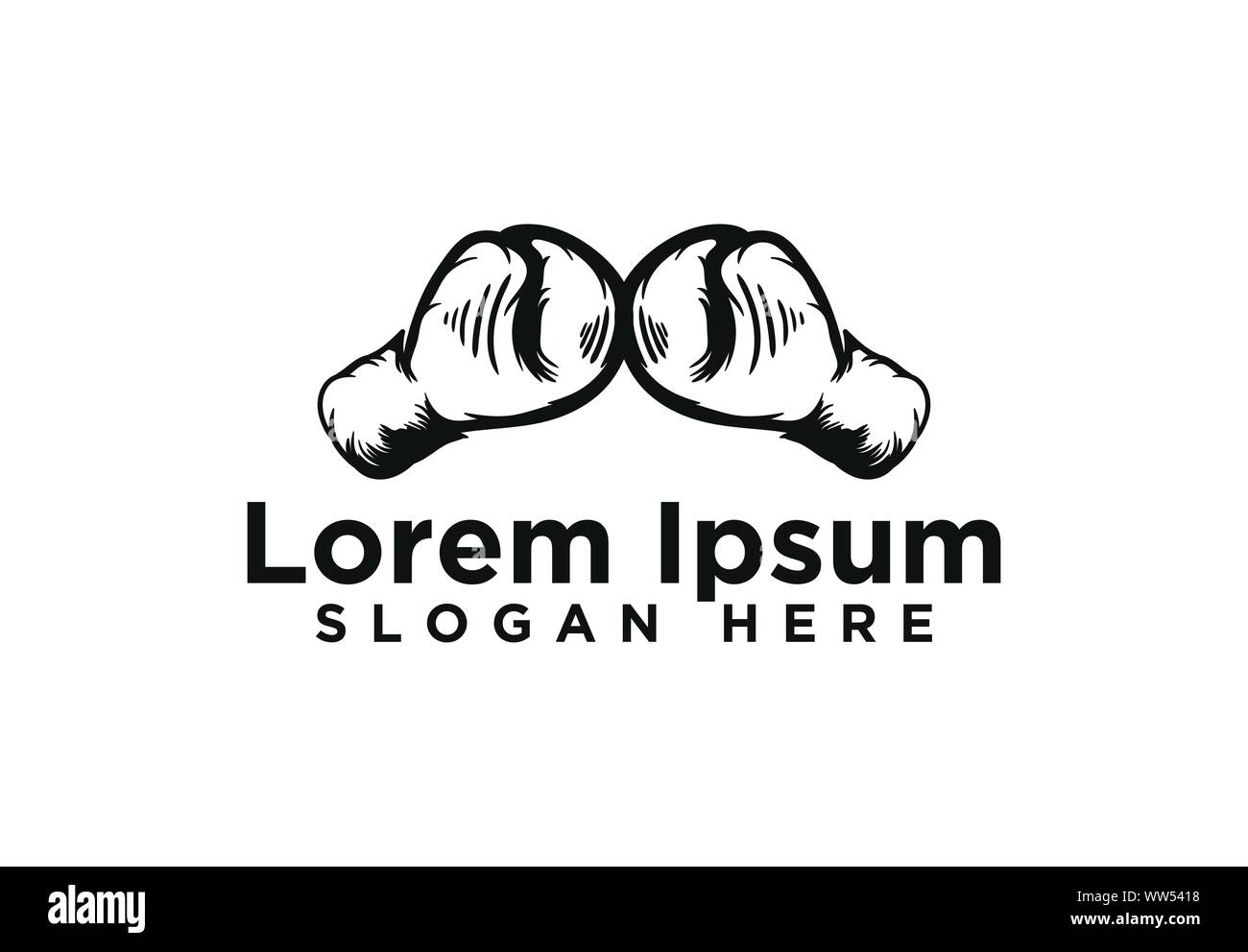 Boxing Gloves logo design, Vector illustration Stock Vector Image & Art Alamy